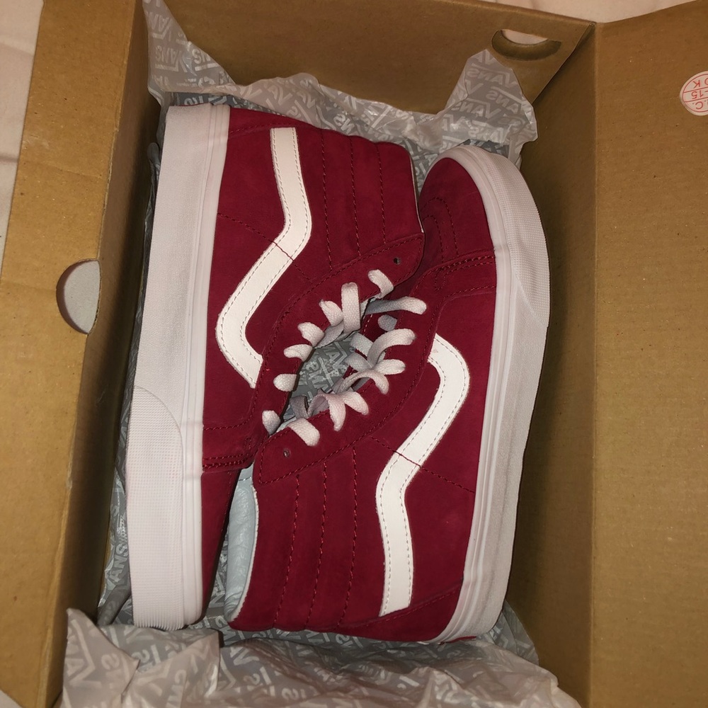 authentic high top red vans
